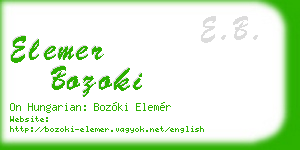 elemer bozoki business card
